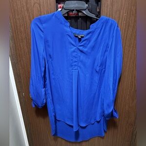 Zac & Rachel Cobalt Blue Pleated Blouse